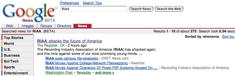 google news sci tech