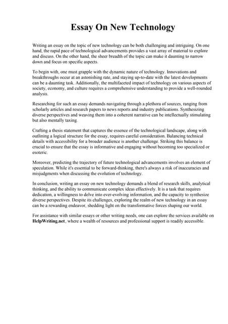 an article about new technology