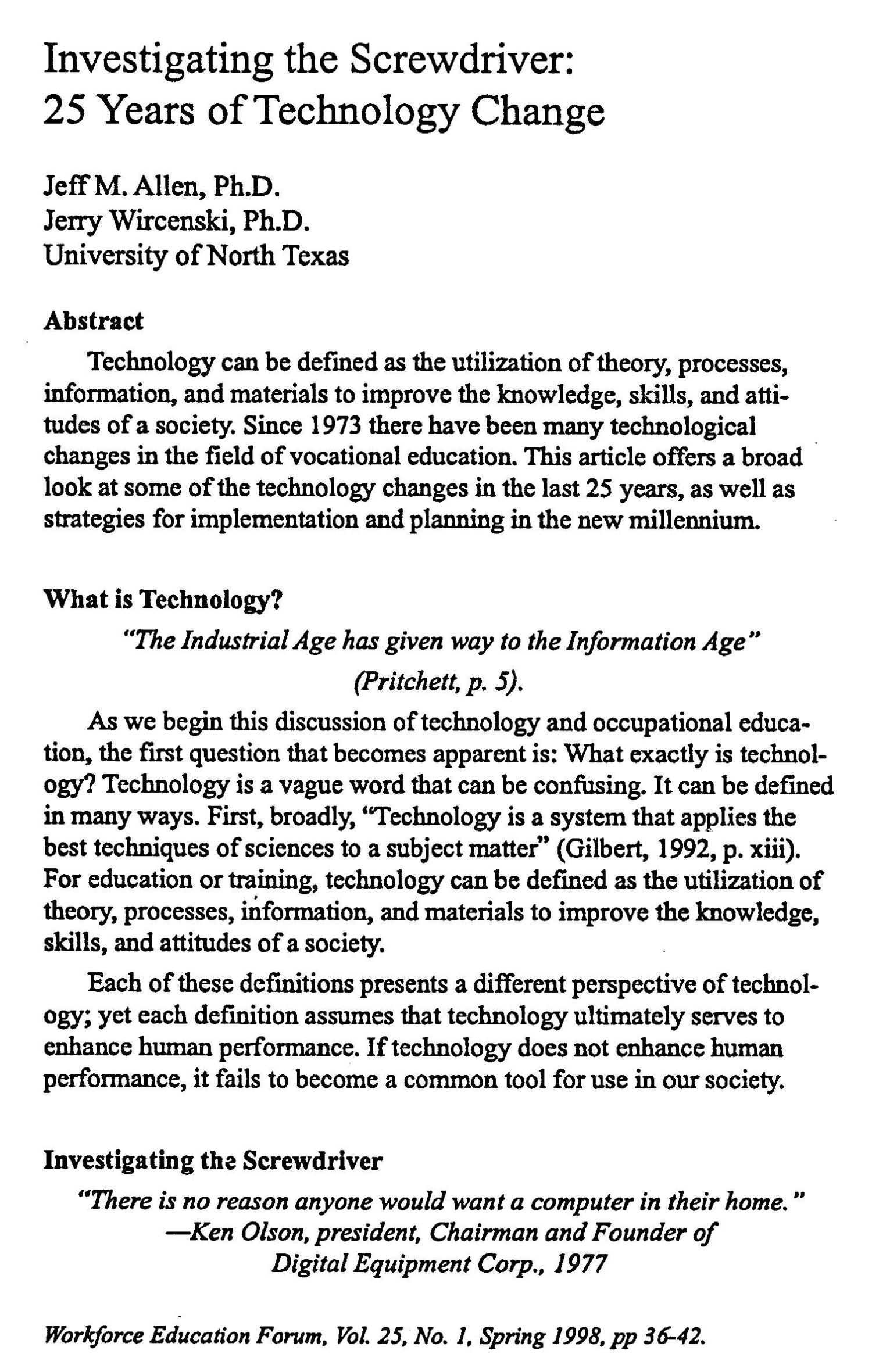 english article about technology