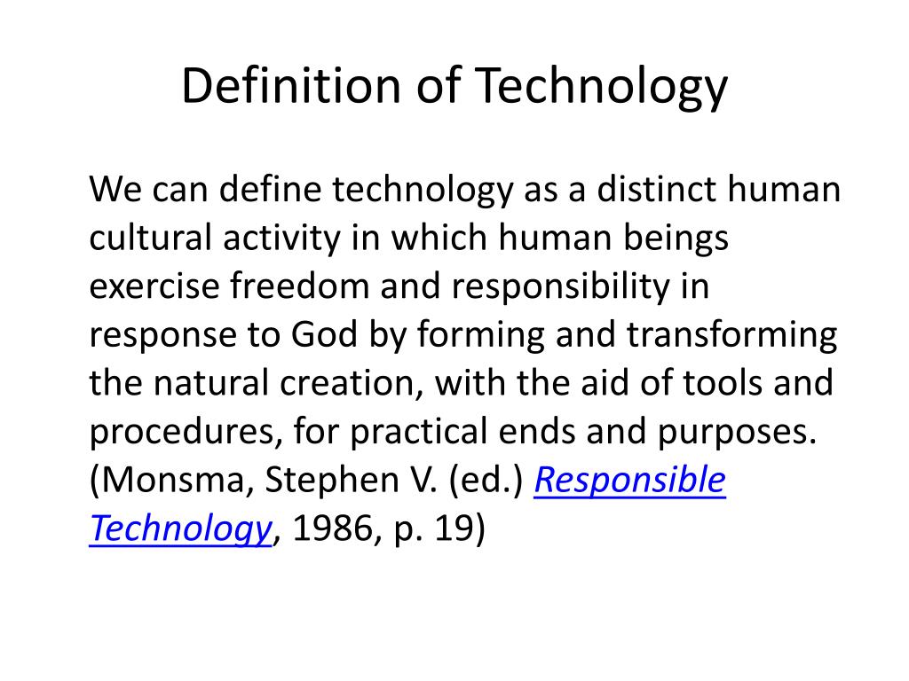 what defines technology