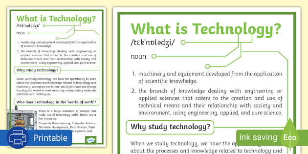 short definition of technology